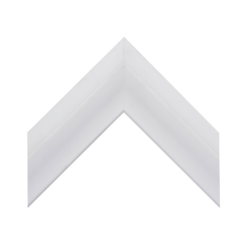 Woodford Wood Framed Mirror with Safety Backing Ideal for Bathroom / Vanity Mirror, Pure White, 28" x 48"