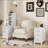 3-Drawer Nightstand with Charge Station &amp; Adjustable Shelves, White