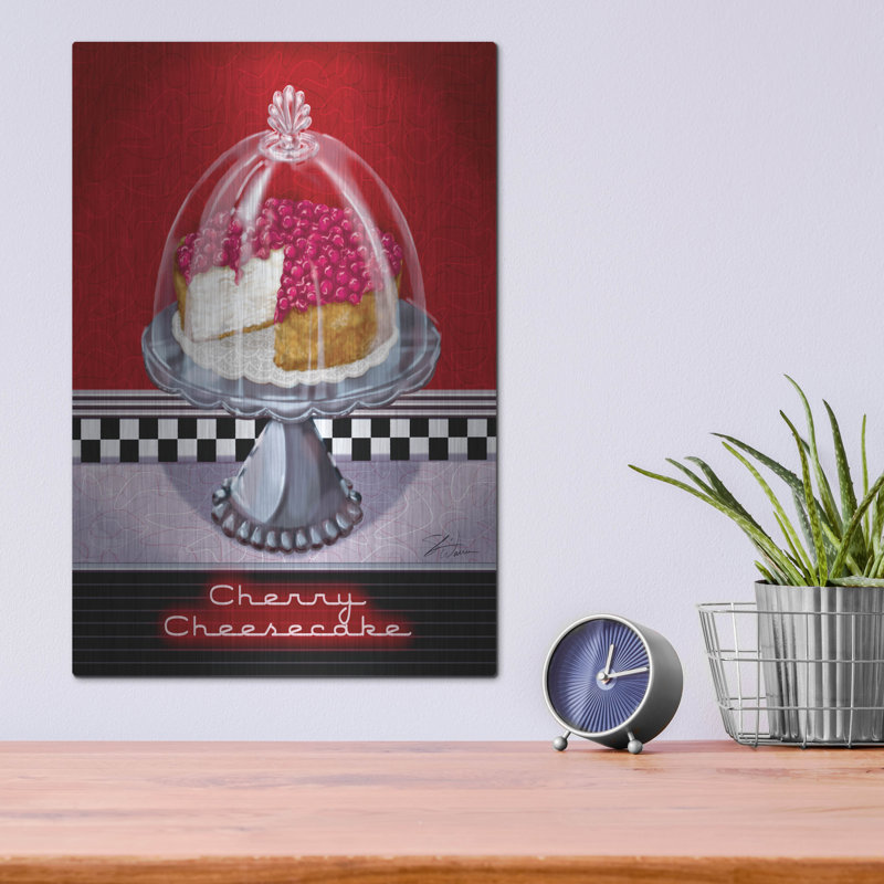 Art mural en métal «Cherry Cheesecake» par Shari Warren par Red Barrel Studio®, H 16 po x l 12 po