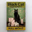 Papier de toilette Black Cat 2 - 1 pièce Rectangle Graph Papier de toilette Black Cat 2 - 1 pièce Rectangle, impression sur toile tendue-1039813357