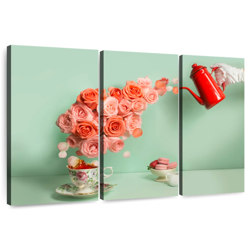 Harnek Rose Tea And Macarons, 36" H x 57" W
