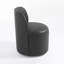Chaise d'appoint rembourrée en similicuir noir moderne-1393407436