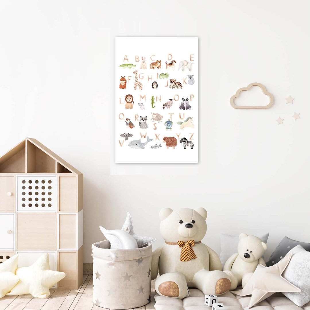 Kunstdruck Alphabet with Animals