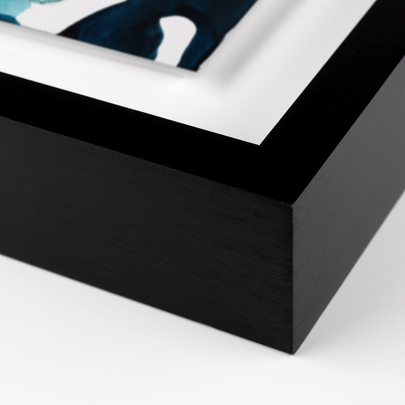 Blue Abyss IV Painting by Kim Whiteside, Black, 40" H x 31" W x 2.5" D
