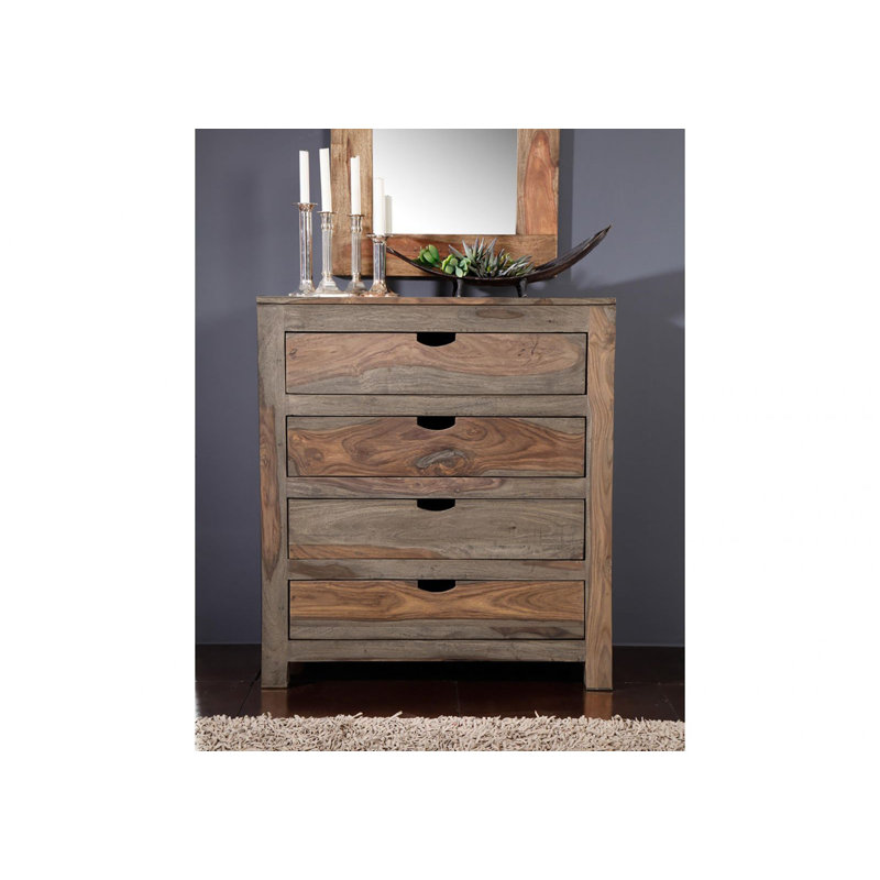 Nature Solid Wood 42cm W 4 - Drawer Chest of Drawers