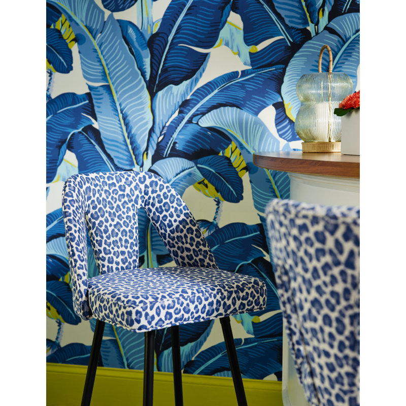 HINSON PALM WALLCOVERING, 288" L x 26" W, Blue Lagoon
