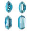 Vickerman 4-5" Jewel Glitter Ornament Assorted, includes 4 pieces per bag-1913555148