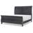 Vintage Market Complete Sleigh Bed King Size Kettle Black Select Hardwoods and Oak Veneers Country Style-114193036-114193033