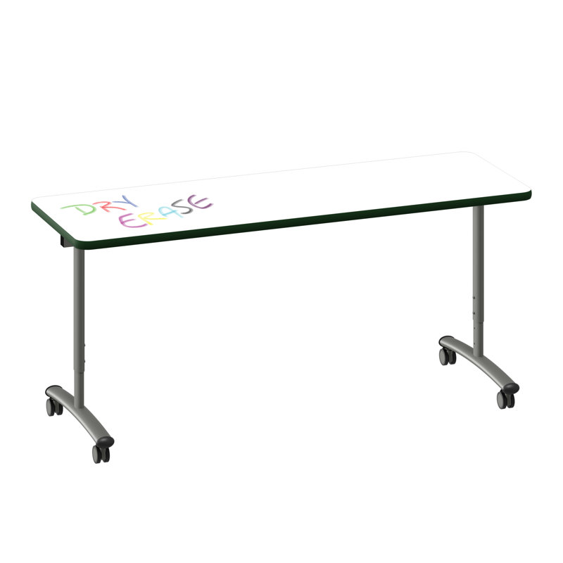 Table rabattable Premium Premium, H 38 po x L 72 po x l 30 po, Blanc/vert