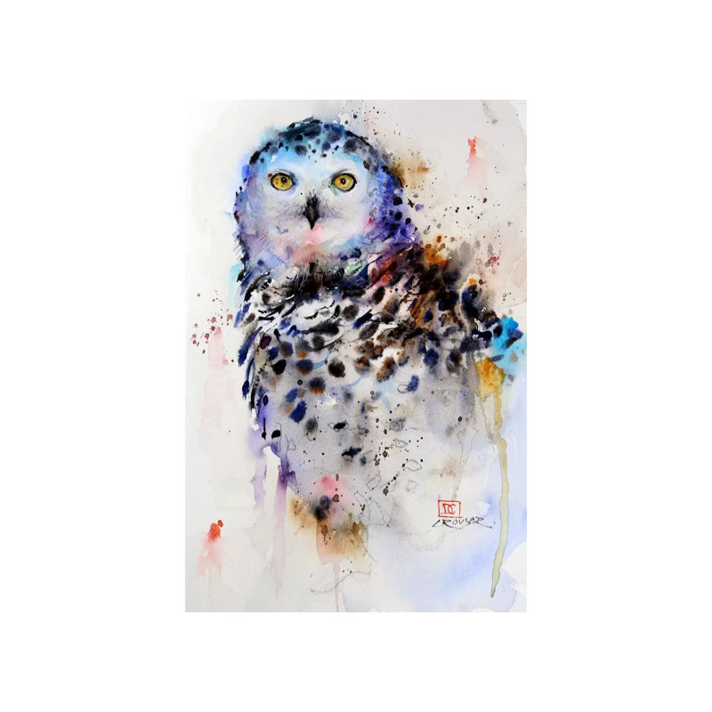 Owl by Dean Crouser - Wrapped Canvas Painting, 66.04 cm H x 45.72 cm W x 3.175 cm D