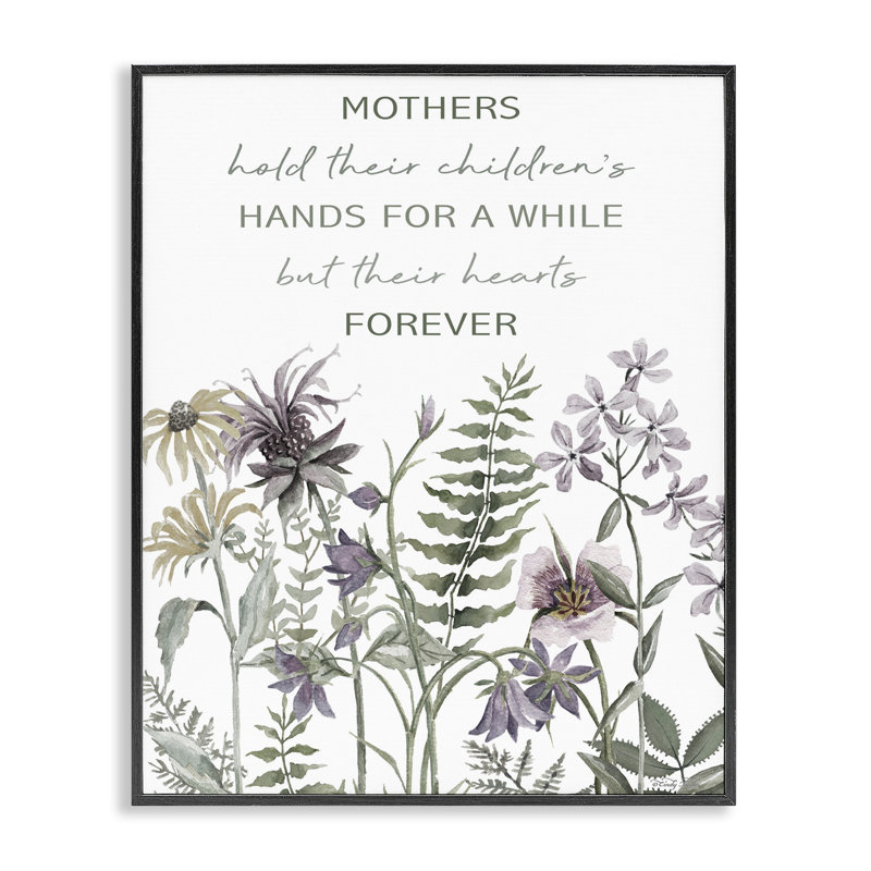 «Mother's Hold Parenting Sentiment», estampe numérique, conception de Cindy Jacobs, Giclée encadrée noir minuit