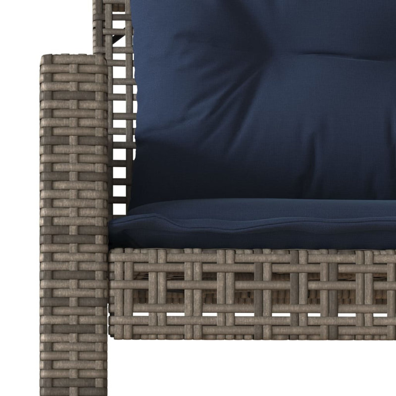 Ensemble de canapé de patio avec coussins 4 pièces Ebern Designs, Marine, Gris