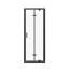 Porte de douche pliante en aluminium noir mat 28 po x H 72 po x verre trempé transparent 1/4 po-133336710