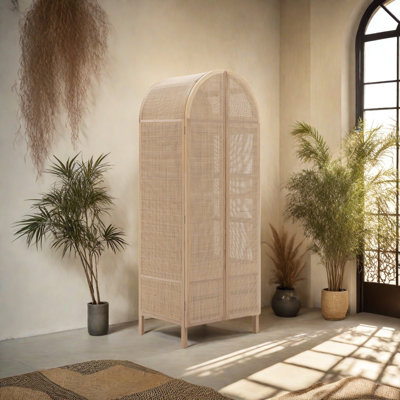 Rattan Simple Woven  Wardrobe