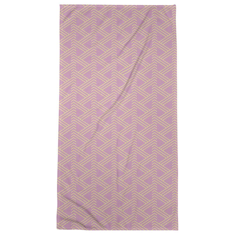 Jordao Bath Towel, Baby Pink/White