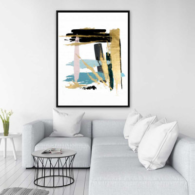 Pastel Stroke - Modern Framed Canvas for Home Decor