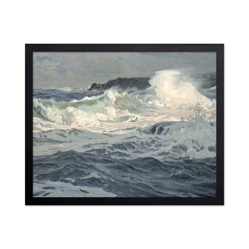 Ocean Waves No2, 11"H x 14"W, Poster, Black Framed