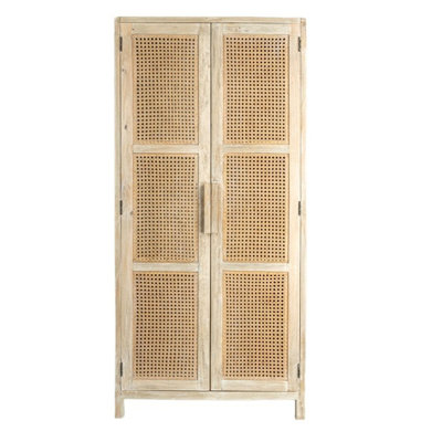 Rowan Mango Wood Cabinet with Cane Doors