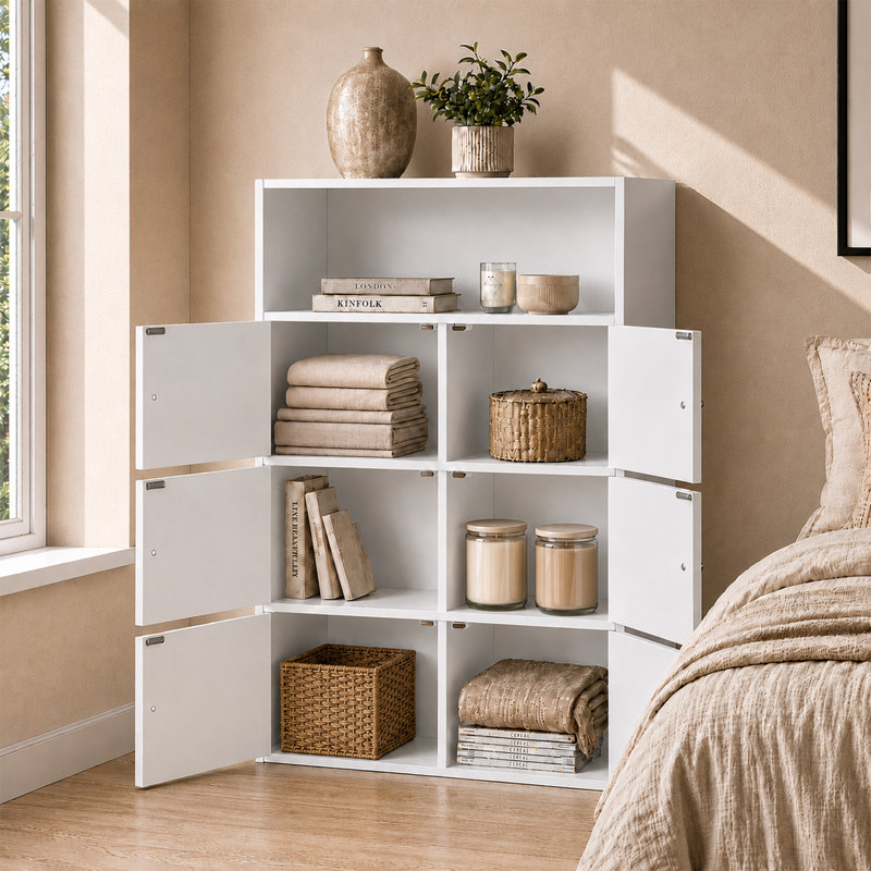 Armoire de rangement Markowski Xtra Storage à 6 portes avec tablette, Blanc