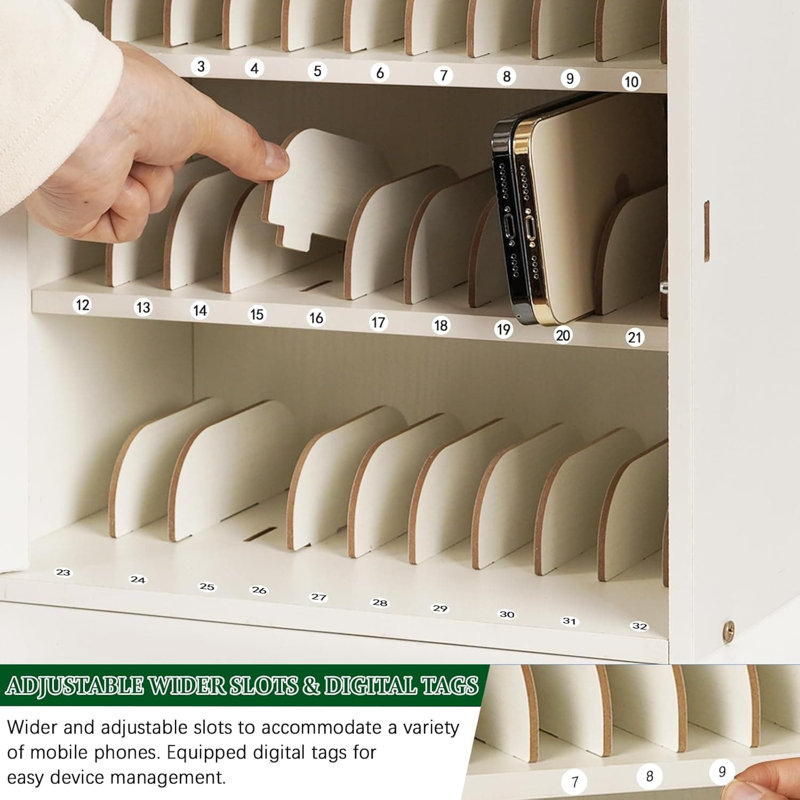 Armoire de rangement pour téléphone portable de classe avec serrure
