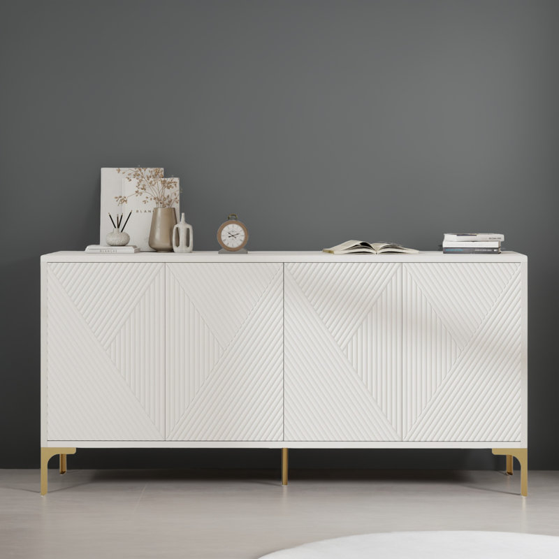 Console 59,86 po, Blanc