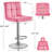 Swivel Upholstered Adjustable Bar Stool with Large Pedestal Base-81309418