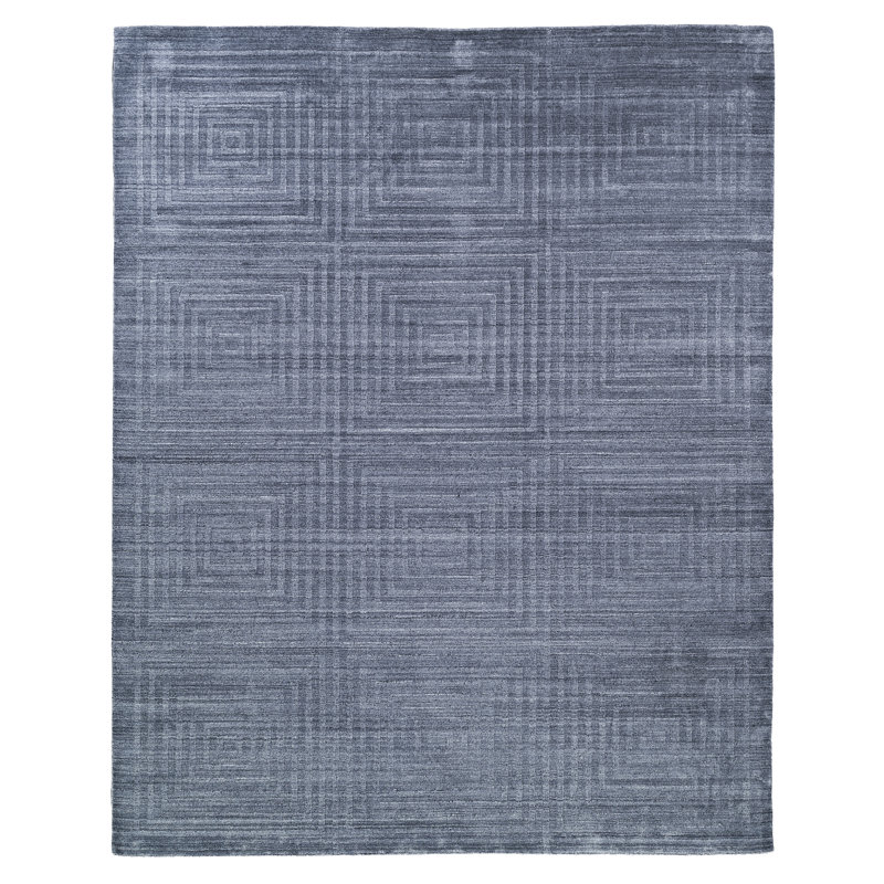 Castelli Geometric Area Rug in Light Silver, Rectangle 10' x 14', Charcoal
