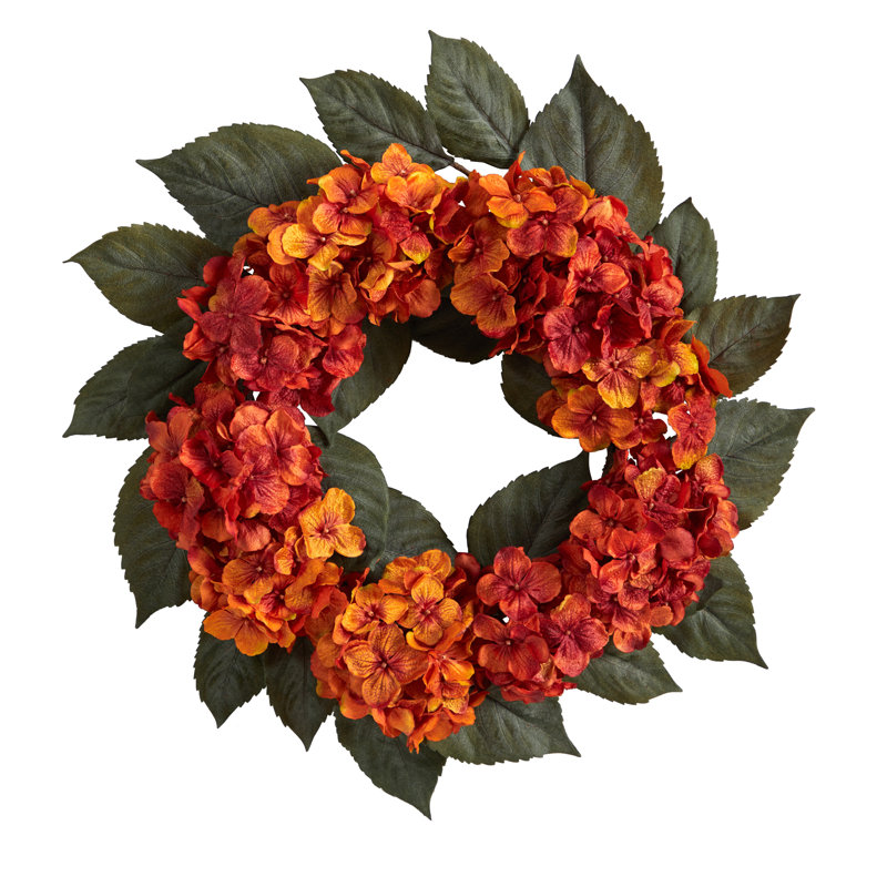 Faux Hydrangea Polyester 20'' Wreath