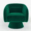 Fauteuil demi-tonneau pivotant clouté-1709067411