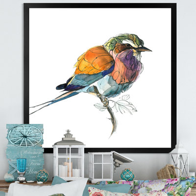 Portrait d'oiseau pinson multicolore