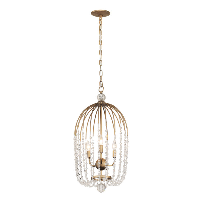 Voliere Crystal & Havana Gold 3-Light Statement Pendant