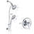 7-Setting Shower - Stainless Steel Slide Bar, 5" Abs Head, 1.8 Gpm, Dual , Wall Mounted 26 Head Spa 7 Spray Patterns, Showerhead, Mounted, Finish-120920795