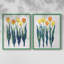 Tulipes en rang I - reproduction encadrée de qualité supérieure - prête à être accrochée - aucun clou requis - aucun clou requis-1378027649-1378027660
