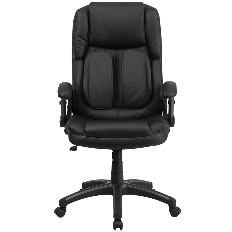 Extreme Comfort High Back Black Swivel with Flip-Up Arms Ergonomic Executive Chair