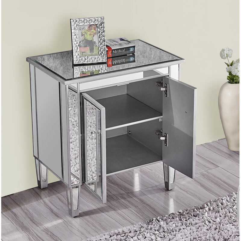 Table de chevet Latasha en argent