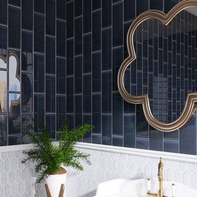Crystile 4" x 12" Glass Mosaic Subway Tile