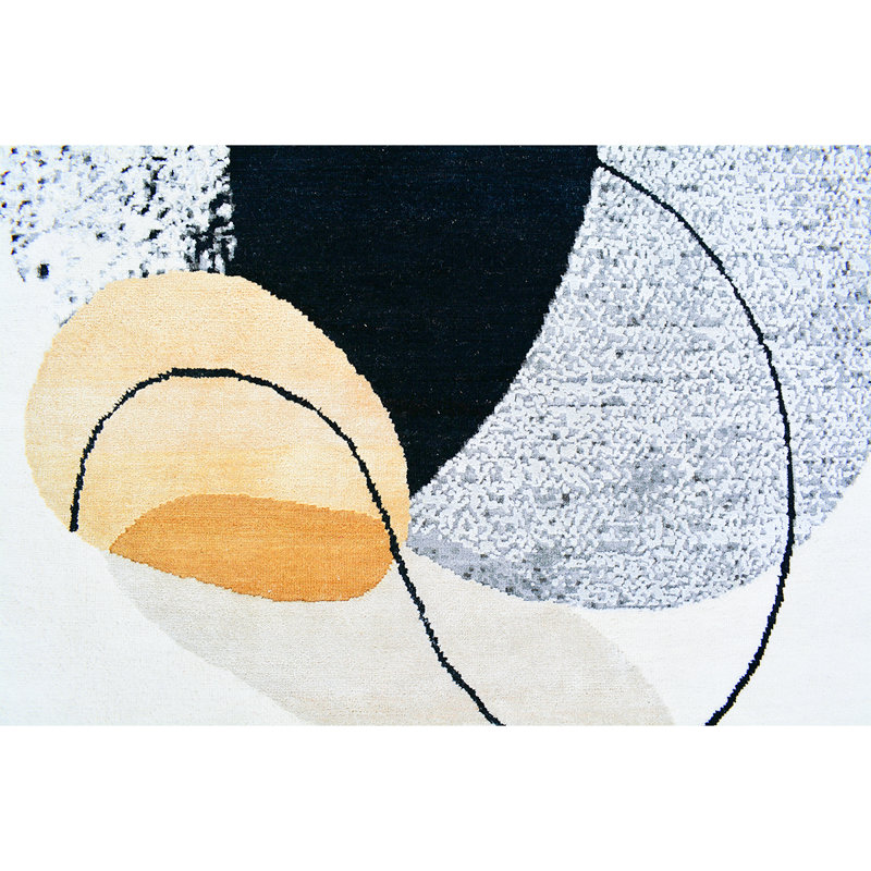 Wool Abstract Area Rug, Rectangle 8' x 10'