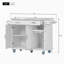 Îlot de cuisine avec tiroirs mm brun-87820087