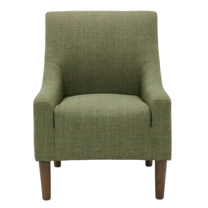 Shea Fabric Upholstered Armchair, Green Polyester Blend