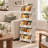 5-Tier Foldable Snack Storage Cart with Wheels, Mobile Storage Cart Organizer
