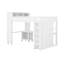 Grand lit mezzanine avec garde-robe et bureau-433730260