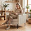Fauteuil d'appoint rembourré avec poches latérales Accent Chair-1548804388