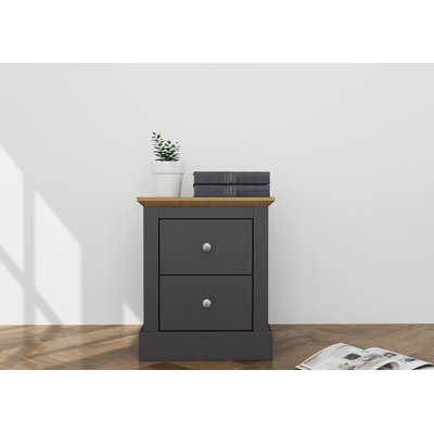 DEVON 2 DRAWER BEDSIDE CABINET