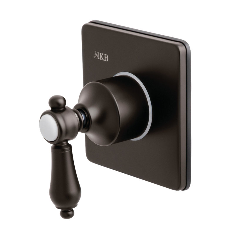 Kingston Brass Heirloom Single-Handle Wall Mount Three-Way Diverter Valve with Trim Kit, Oil Rubbed Bronze