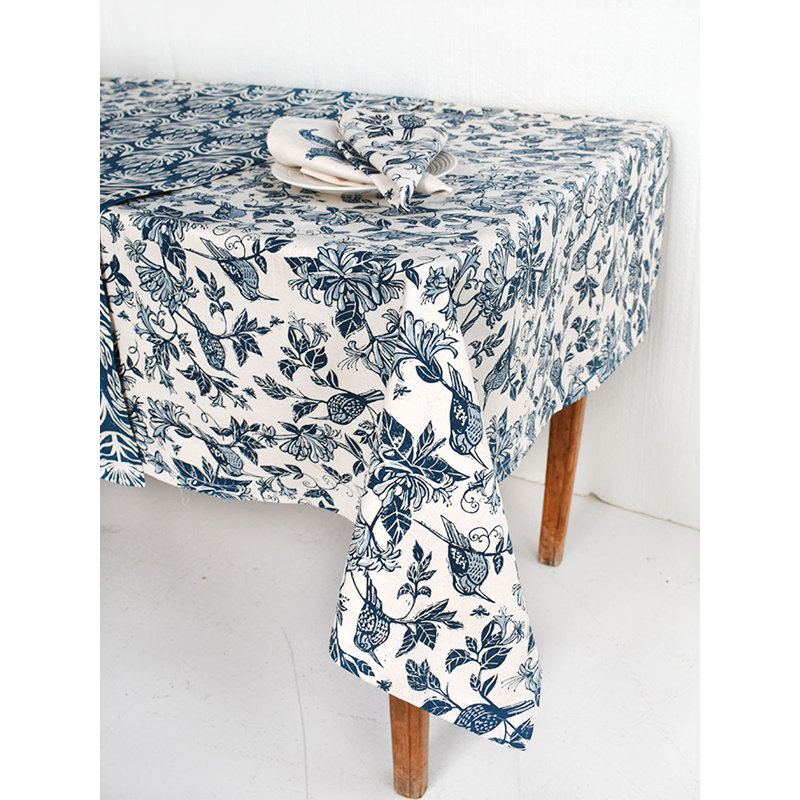 Nappe French Home Honeysuckle 59 "X 78" - Indigo, L 78 po x l 59 po, Indigo/blanc