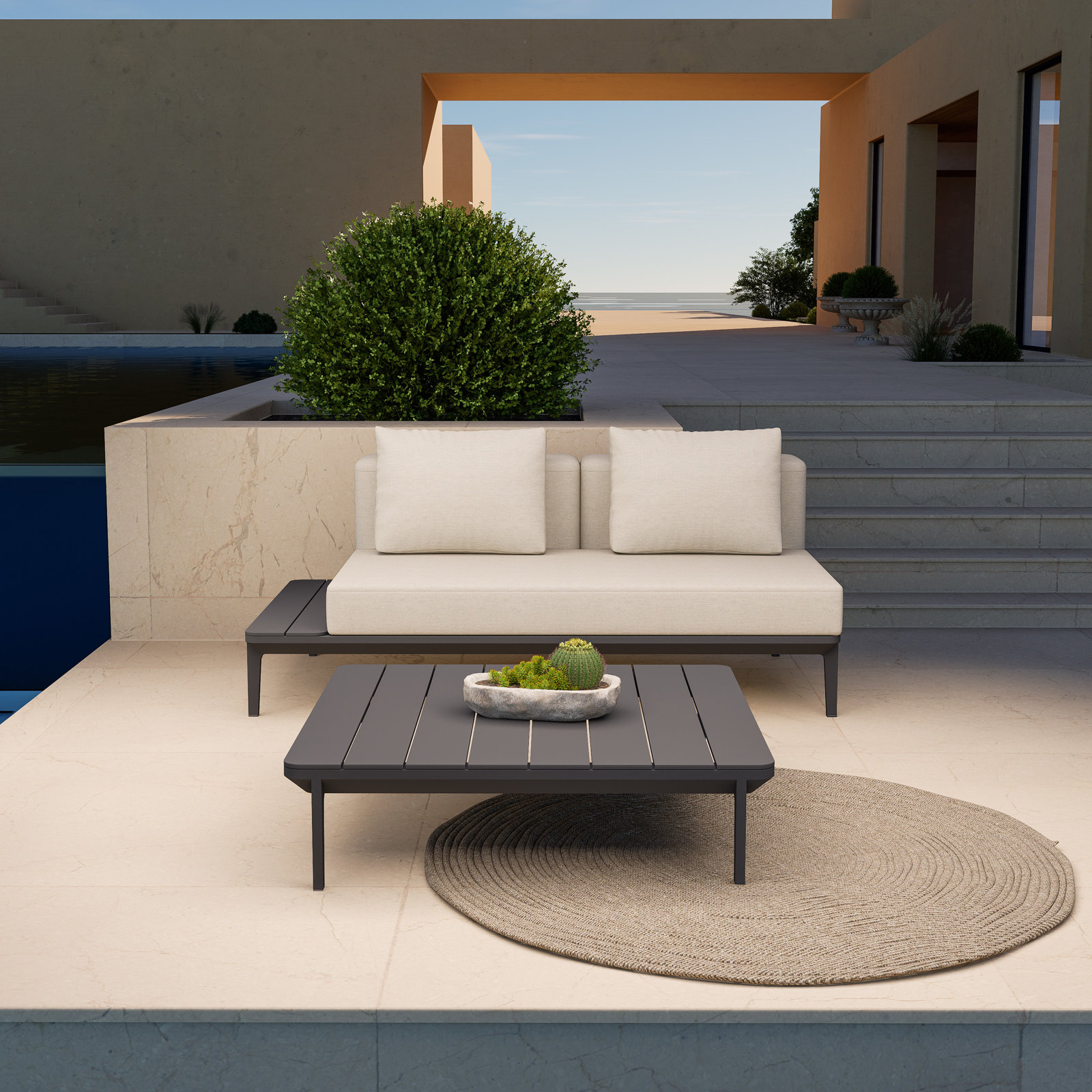 Filmore 2 - Person Patio Conversation Set with Cushions