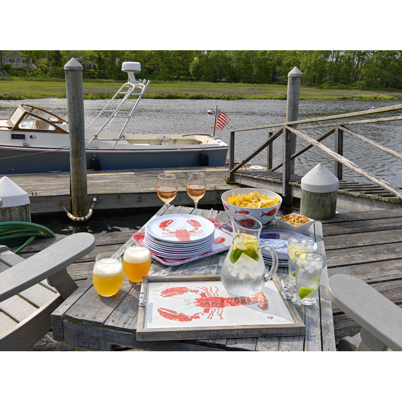 Plateau de service en mélamine homard | Inspiré par l'océan