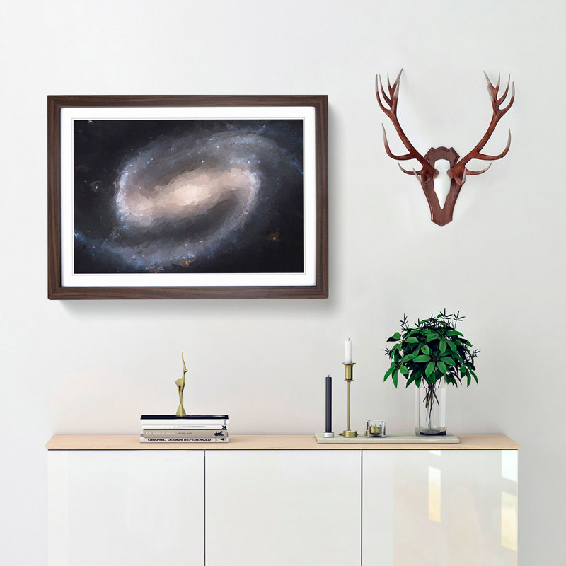 Out of Space Vol.7 in Abstract - Framed Print, 48cm H x 65cm W x 2cm D, Walnut Framed