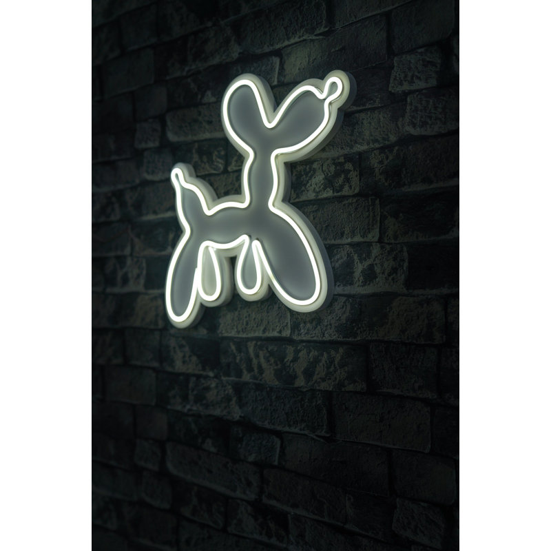 Flexible LED Neon Strip Light, Waterproof IP67, 12V DC, 12.6 x 13.8 x 1.2 inches | 400 Lumens, 6000K Bright White | PVC Foam Template, 12V 4A Adaptor Included | Perfect for Home Decor & Parties