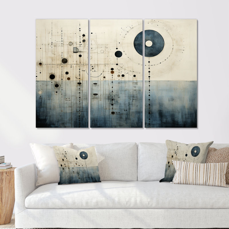 «Folk Religion Cosmic Ocean», ensemble d'art sur toile, H 28 po x l 36 po x P 1 po, Toile tendue